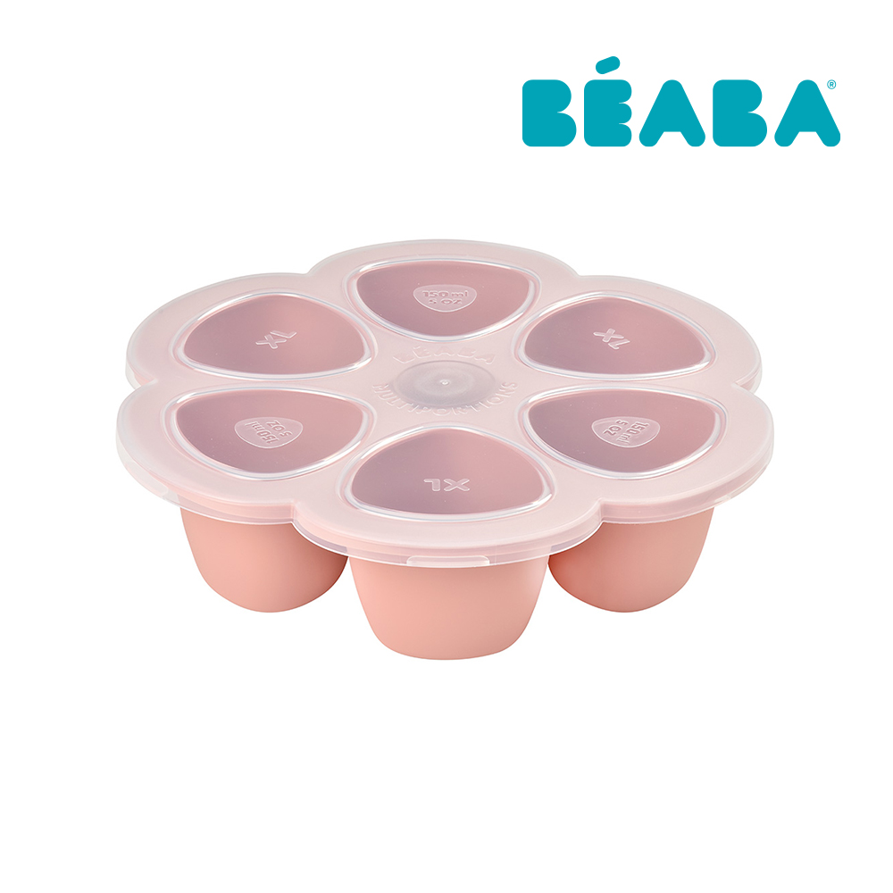 BEABA 矽膠分格儲存盒-(6x150ml)-(鼠尾草綠/粉紅)2款可選