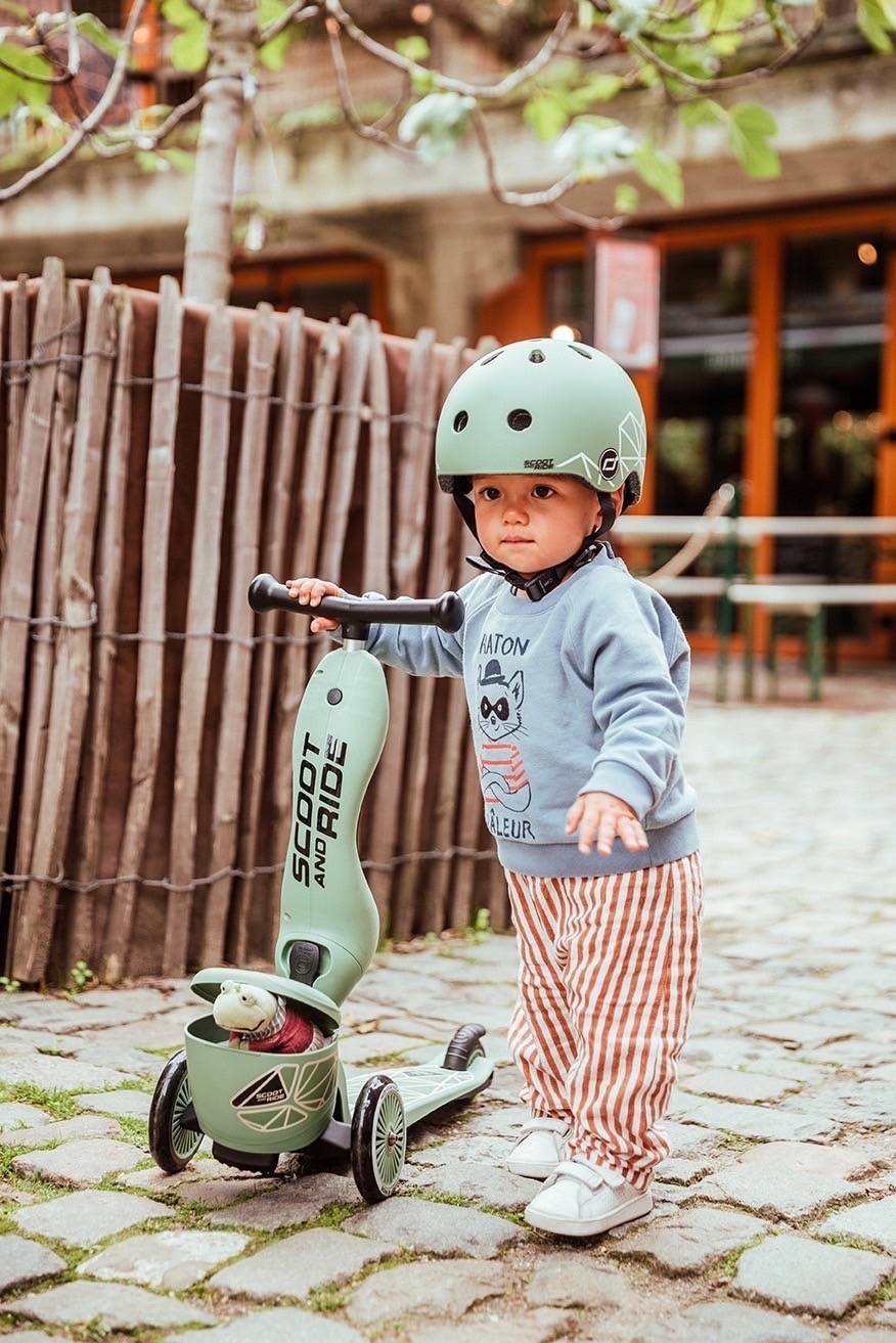 奧地利 Scoot & Ride KICK1 Lifestyle滑步滑板車-幾何綠