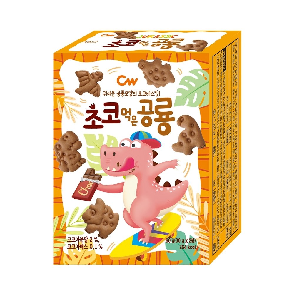 韓國CW恐龍造型餅乾(巧克力/起司/牛奶)