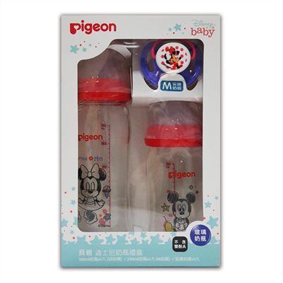 貝親Pigeon 迪士尼奶瓶禮盒(米奇米妮)(160ml+240ml+安撫奶嘴)