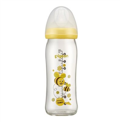 貝親 Pigeon 母乳實感彩繪玻璃奶瓶240ml(蜜蜂) P78107Y