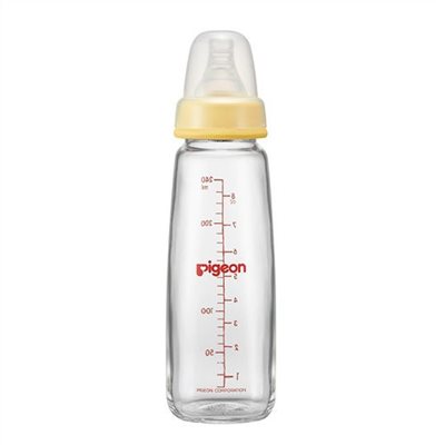 貝親Pigeon 一般口徑玻璃奶瓶240ml(黃)P00491YL