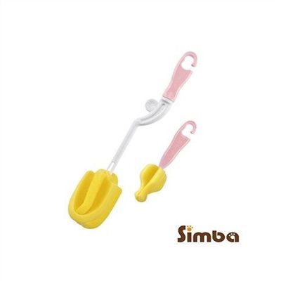 小獅王辛巴 simba 旋轉式奶瓶刷(極細海綿)-蜜粉(S1461)