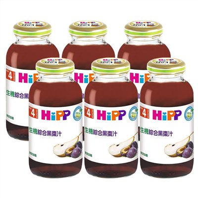 HiPP 喜寶 生機綜合黑棗汁200ml(6罐)