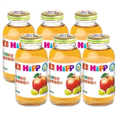 HiPP 喜寶 生機綜合蘋果葡萄汁200ml(6罐)