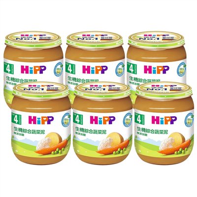 HiPP 喜寶 生機綜合蔬菜泥125g(6罐)