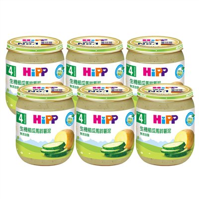 HiPP 喜寶 生機櫛瓜馬鈴薯泥125gX6罐