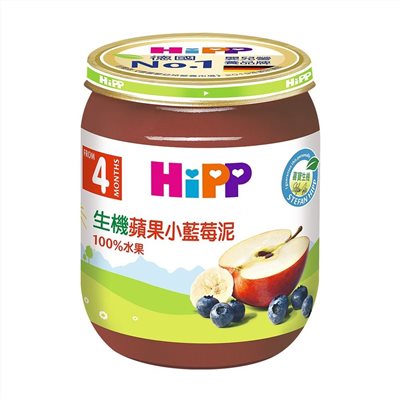 HiPP 喜寶 生機蘋果小藍莓泥125g
