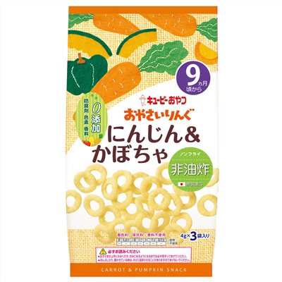 日本KEWPIE S-6 寶寶菓子圈圈-南瓜胡蘿蔔