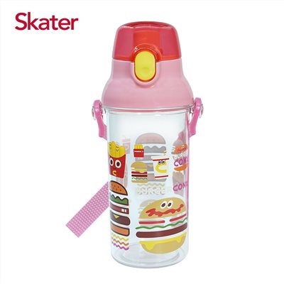 Skater直飲透明水壺 (480ml)草莓漢堡