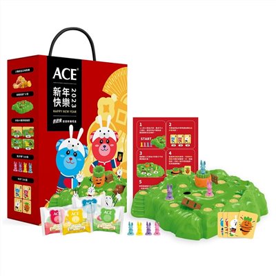 【ACE】2023新年禮盒-奔跑兔遊戲軟糖禮盒(2款軟糖+1款桌遊)