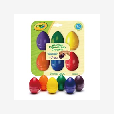 Crayola繪兒樂 - 幼兒可水洗掌握蛋型蠟筆(6色)